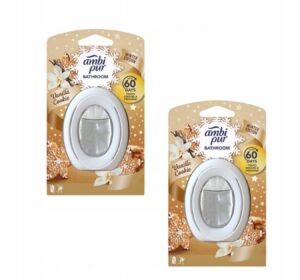 2 x Ambi Pur Vanilla Cookie odświeżacz powietrza łazienka 8ml zimowa edycja