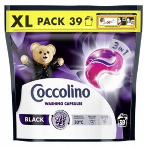 COCCOLINO BLACK 3W1 Kapsułki do prania czarnych I ciemnych tkanin 39 prań